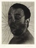 Arnulf Rainer, Kopf, überzeichnet