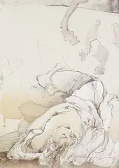 Jürgen Görg, 4 Bll. Figürliche Kompositionen, 1987, Lithograph in colours