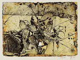 Horst Janssen, Friely-Blüte, 1975, Etching in colours