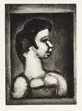 Georges Rouault, La prostitution s'allume dans les rues.., 1927, Etching