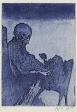 Horst Janssen, 2 Bll.: Finis. Zwei mir bekannte Personen, 1983, Etching