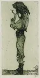 Horst Janssen, 2 Bll.: Soll niemand drin wohnen als ich allein. Es ist Kerinnes die ich meine, 1983, Etching