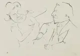 George Grosz, Plauderstunde, 1922, Offset lithograph