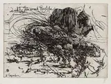 Horst Janssen, 4 Bll. Kompositionen, 1971, Etching