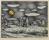Jean Lurçat, 4 sheets: Kompositionen, 1953, Lithograph in colours