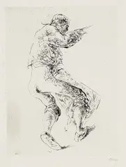 Willi Geiger, 3 Bll. Stierkämpfer, 1910, Drypoint