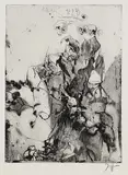 Glas mit trockenen Rosen by Horst Janssen, 1973, Etching, sold Mar 2006