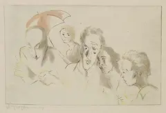 Rudolf Großmann, 4 Bll. Figürliche Kompositionen, 1918, Etching