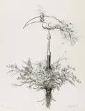 Ronald Searle, Bouquet garni, 1975, Lithograph in colours