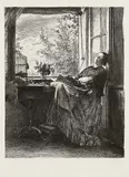 Adolph von Menzel, Schlafende Näherin