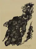 Max Pechstein, Frau mit Kind, 1948, Lithograph