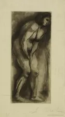 Arno Breker, Stehender weiblicher Akt, 1970, Etching