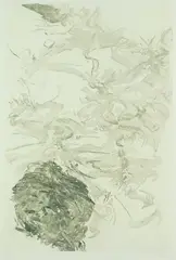 Protuberanzen by Hann Trier, 1965, Etching and aquatint, sold Mar 2006