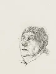 Ludwig Meidner, Porträt Rosa Meidner (IV), 1925, Drypoint