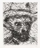 Friedemann Hahn, Porträt Vincent van Gogh, 1984, Etching