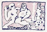 d.i. Lubertus Jac. Swaanswijk Lucebert, Die Olympiker, 1971, Silkscreen in colours