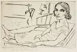 Max Beckmann, Italienerin, 1923, Drypoint