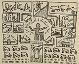 Keith Haring, Blueprint Drawing, 1990, Silkscreen