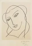 Étude pour la Vierge "Tête voilée" by Henri Matisse, 1950, Lithograph, sold Dec 2005