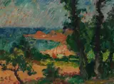 Georges d'Espagnat, Paysage au bord de la mer, 1902, Oil on panel
