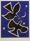 Georges Braque, Deux oiseaux (Richesse de la France), 1961, Lithograph in colours