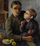 Grete Csaki-Copony, Mutter mit Kind, 1930, Oil on canvas