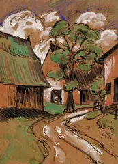 Dorfstraße by Max Pechstein, 1920, Watercolour, sold Dec 2005
