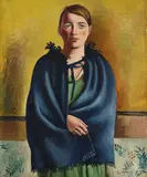 Ernst Fritsch, Dame mit Cape, 1925, Oil on canvas