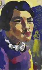 Friedrich Ludwig, Der weiße Kragen, 1928, Gouache