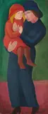 Rudolf Möller, Mutter mit Kind, 1913, Oil on canvas