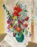 Josef Karl Nerud, Blumenstillleben, 1930, Oil on canvas