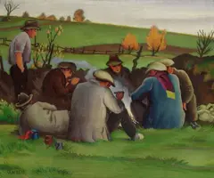 Max Unold, Mittagsrast, 1927, Oil on canvas