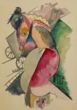 Walter Becker, Droschkenpferd, 1919, Watercolour