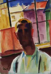 Alwin Stützer, Selbstporträt, 1920, Watercolour