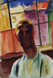 Alwin Stützer, Selbstporträt, 1920, Watercolour