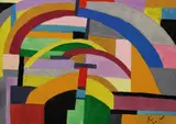 Hannah (Jeanne) Kosnick-Kloss, Das Brückenbildchen, 1920, Gouache