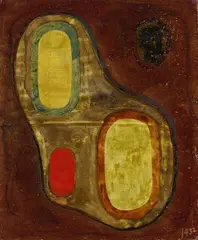 Erwin Hahs, Goldenes Schild, 1932, Oil