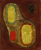 Erwin Hahs, Goldenes Schild, 1932, Oil