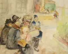 Rudolf Großmann, Berliner Straßenszene, 1920, Watercolour