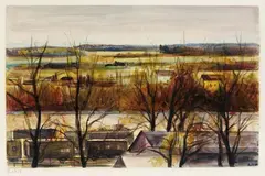 Josef Karl Nerud, Badende, 1932, Indian ink