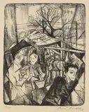Slavi Soucek, Paar in der Stadt, 1920, Lithograph