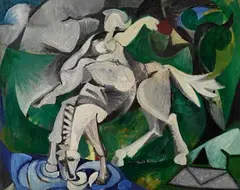 Emil Filla, Kubistische Komposition (Die Reiterin), 1948, Oil on canvas