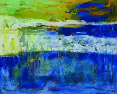 Antonio Corpora, Mare in Bretagna, 1982, oil and murale on canvas