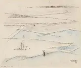 Lyonel Feininger, Blue and White Lines