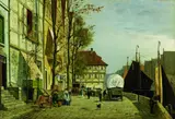 Fritz Stoltenberg, Aus einer alten Hansestadt, 1875, Oil on canvas