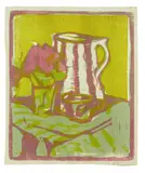 Stilleben by Ernst Ludwig Kirchner, 1907, Woodcut in colours, sold Oct 2005