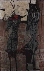 Witwen by Horst Janssen, 1957, Farbholzschnitt auf Japan, sold Oct 2005