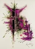 Georges Mathieu, Abstrakte Komposition, 1978, Mixed media