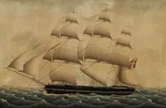 Jacob A. H. Böttger, "Creole von Apenrade unter Comando des Capt. W. Jörgensen 1832." vor Helgoland, 1832, Watercolour