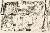 Max Beckmann, In der Trambahn, 1922, Drypoint
